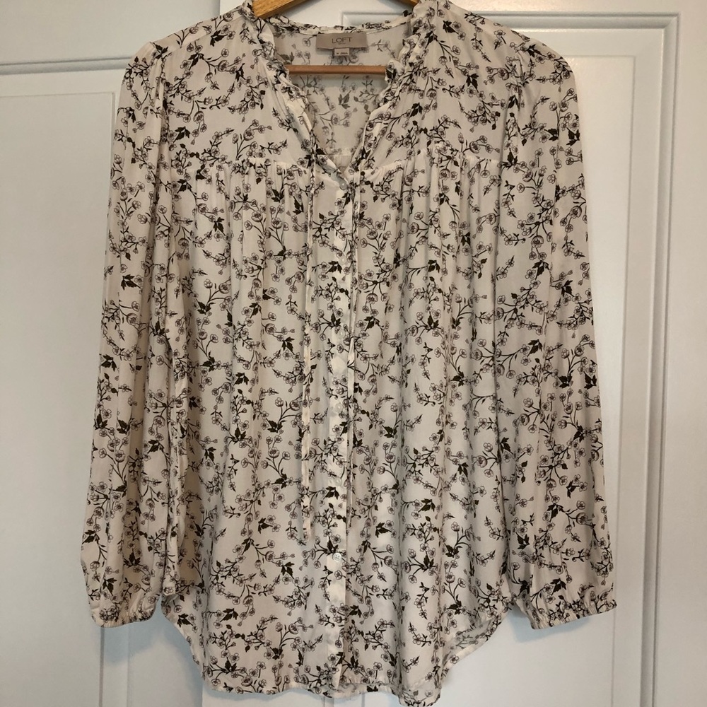 LOFT floral print top